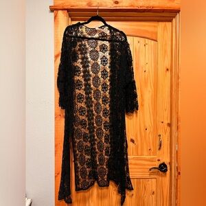 Black Lace Kimono